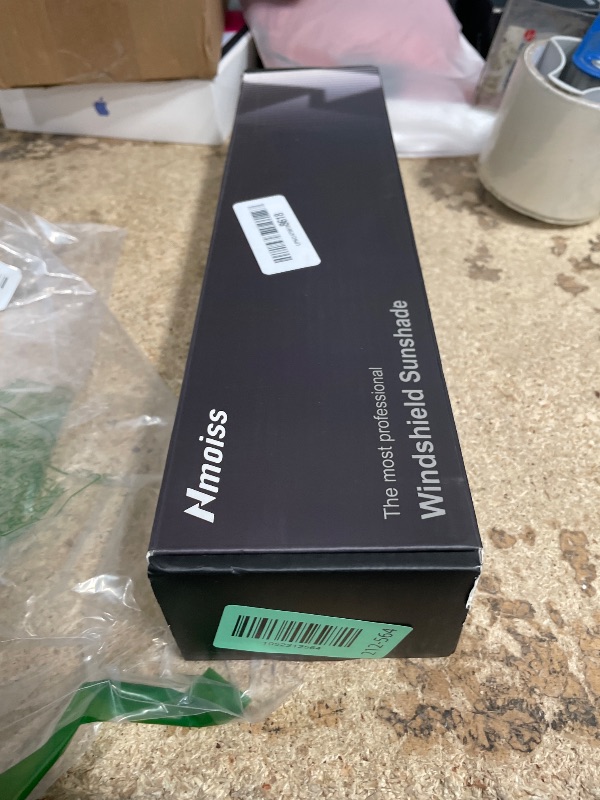 Photo 1 of [Upgraded] Nmoiss Windshield Sun Shade Umbrella - [Vinyl Coating Heat Shield] Protect Car from Sun Rays & Heat Damage Keep Cool and Protect Interior, Spring Structure Edge Medium 56" L x 31" W