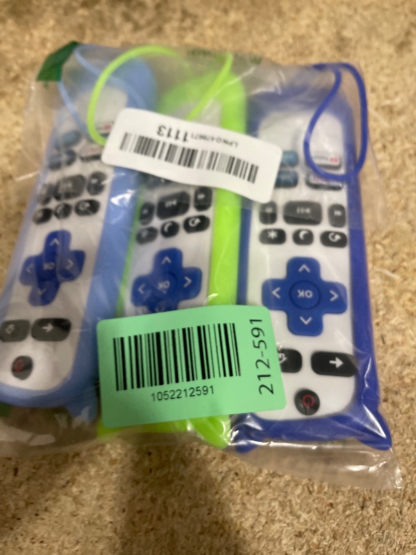 Photo 1 of (Pack of 3) Replacement Remote Only for Roku TV with Soft Silicone Protective Cover (Glow in The Dark), Universal Remote for TCL/Onn/Hisense/Sharp/Element/Philips Roku Smart TV (Elegant White)