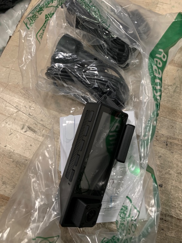 Photo 1 of **MISSING MOUNT**4K 3 Channel Dash Cam Front and Rear,4K+2.5K+1080P Dash Camera for Cars Inside,3.2" Screen Dash Camera for Cars, WiFi APP Control,4 IR Night Vision, G-Sensor, 24H Parking Mode, 64GB SD Card Included