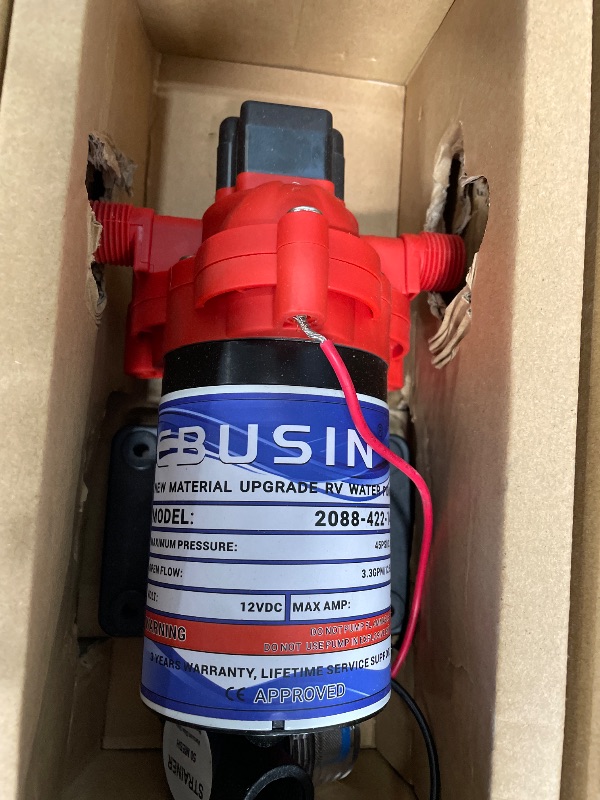 Photo 1 of
2088-422-144 Diaphragm Pump,12 V 45 PSI RV Water Pump,3.3 Gallons Per Minute Fresh Water Pump with 1/2MNPT Connection for RV Marine Yacht