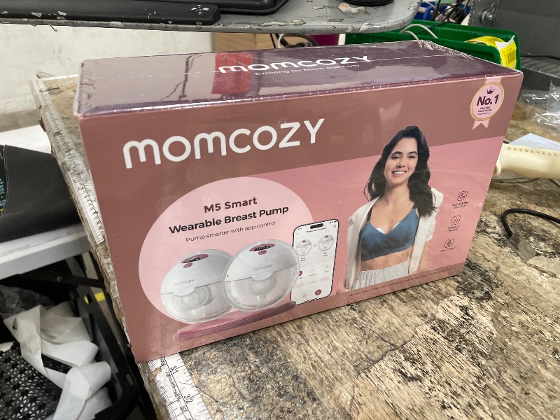 Photo 1 of ***FACTORY SEALED*** Momcozy M5 Smart APP Controlled Wearable Breast Pump, Hands-Free Wireless Electric Pump, 3 Modes 9 Suction Levels, BPA-Free, Portable Lightweight, 24mm Flange, 2-Pack Cozy Red