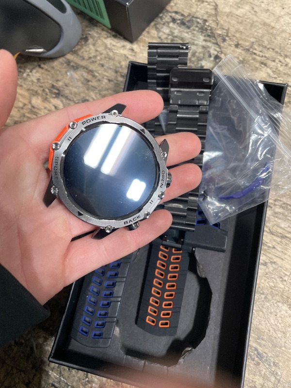 Photo 1 of **UNABLE TO TEST**Hwagol Smart Watches for Men (Call/Notification),1.52'' Military Smart Watch, Two Style Kits,Flashlight,100+Sport Modes/Heart Rate/Sleep Monitor/Pedometer