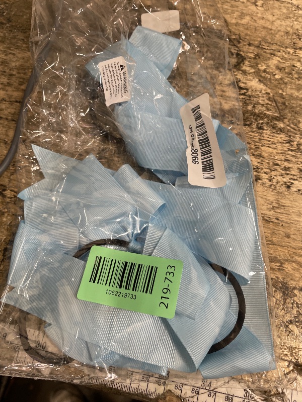 Photo 1 of **Only 4** DEEKA 16 PCS Light Blue Collegiate Style Cheer Bows for Girls Teens Softball Cheerleader Sports