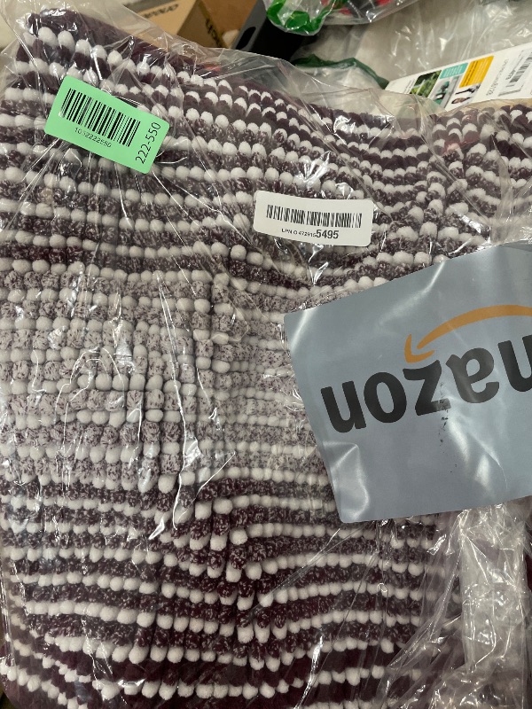 Photo 1 of **ONLY 1 RUG** BSICPRO Bathroom Rugs and Mats Sets, 2 Piece Thick Absorbent Chenille Bath Mat Rug Set Non Slip, Soft Shaggy Bath Room Floor Mats for Bathroom, Machine Washable (Mauve Wine, 20" x 32" Plus 16" x 24")