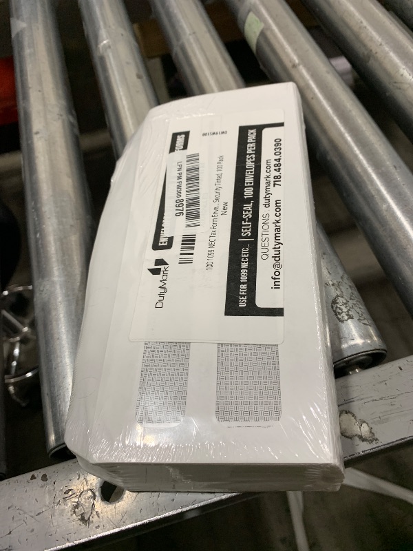 Photo 1 of 100 1099 NEC Tax Form Envelopes, Designed for Printed 1099 NEC Forms Self-Seal, Double-Window, Security Tinted, 100 Pack
