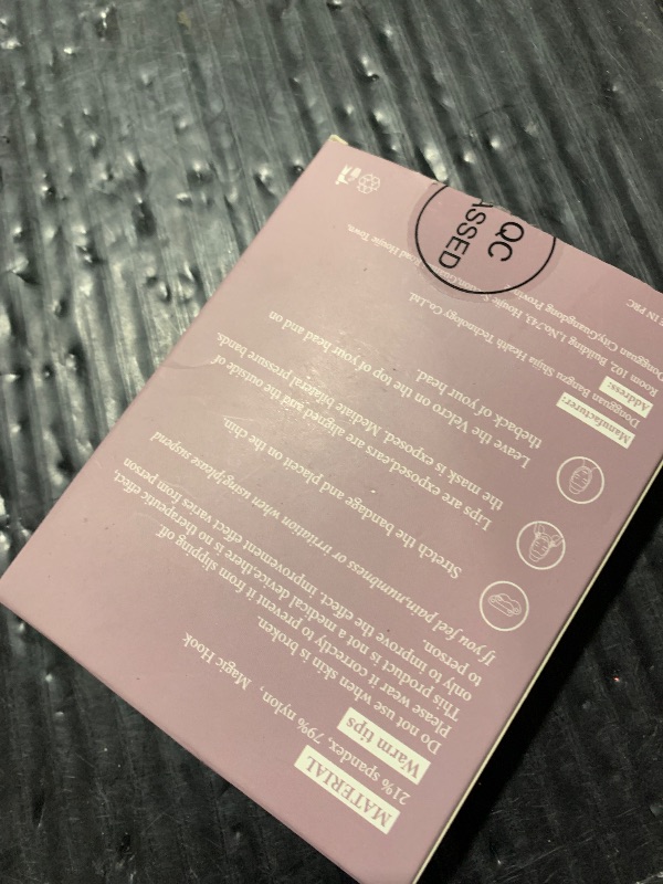 Photo 1 of Jawline Shaper Chin Strap for Sleeping, Reusable V-Line Mask for Women Face Lifting Made w/Electric-Hot-Press Tech for Skin-Friendly & Breathable Cooling Fabric (Black, M)