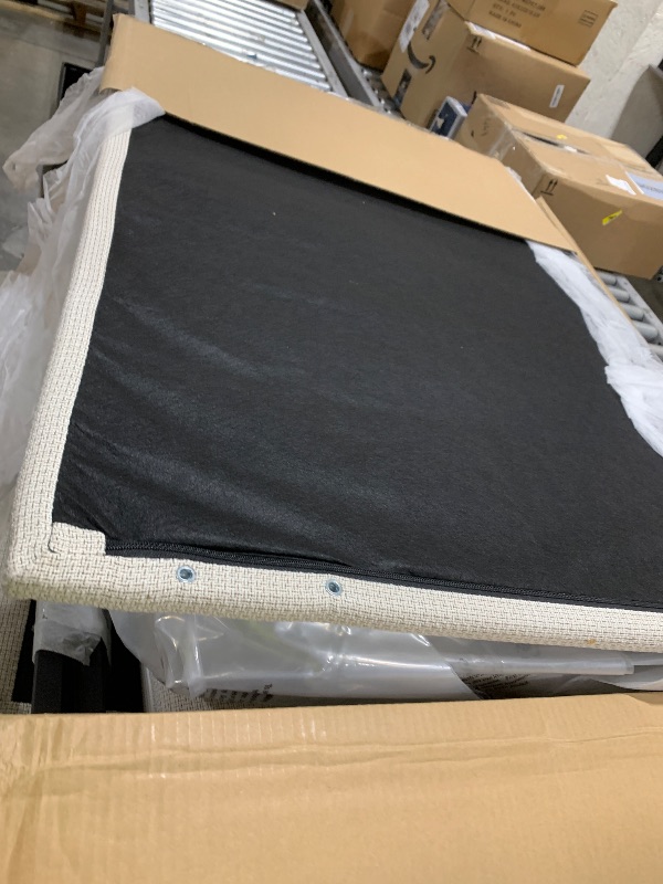 Photo 1 of Marsail Modern 89 Inch Linen Fabric Sofa, 3-Seater Couch with Wide Armrests, Deep Cushions & Removable Washable Covers, Comfortable Living Room Furniture, Beige