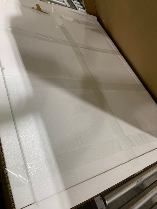 Photo 1 of ANDY STAR 36x48 Inch Large Mirror, Matte Black Rectangle Mirror for Wall, Bathroom Mirror in Premium Stainless Steel Metal Thin Frame Deep 1’’, Unique Rounded Scalloped Edge, Vertically/Horizontally