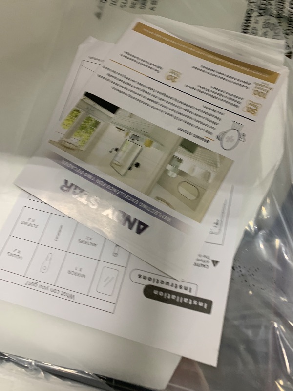 Photo 1 of ANDY STAR 36x48 Inch Large Mirror, Matte Black Rectangle Mirror for Wall, Bathroom Mirror in Premium Stainless Steel Metal Thin Frame Deep 1’’, Unique Rounded Scalloped Edge, Vertically/Horizontally