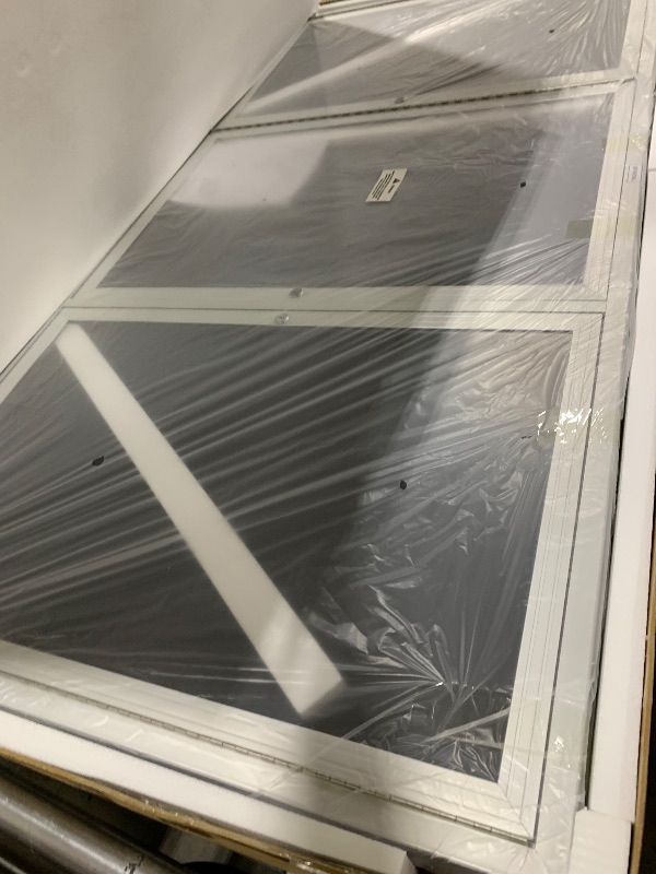 Photo 1 of Phelorata 72"x36" Lockable Enclosed Bulletin Board, Outdoor Flet Weather-Resistant Aluminum Frame Notice Board, Wall Mounted Display Case Acrylic Doors for School,Office,Silver Frame w/Black Flet