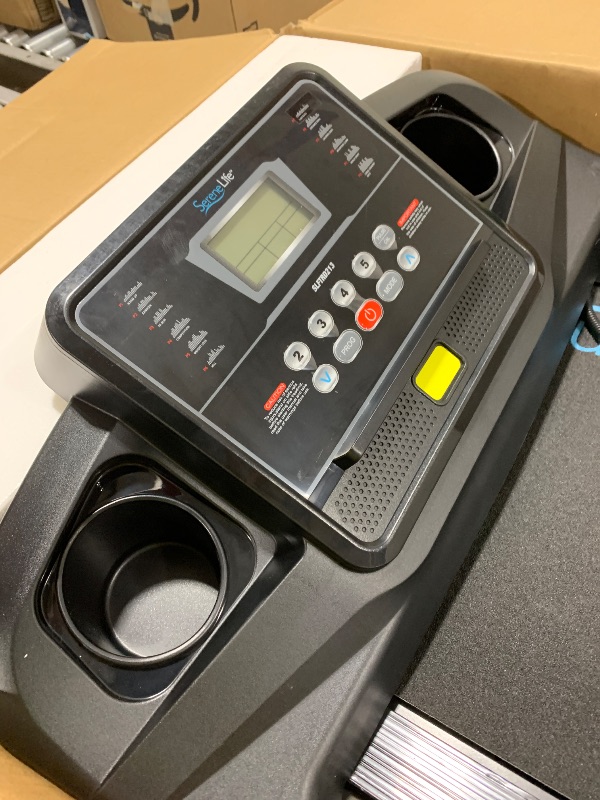 Photo 1 of SereneLife Folding Exercise Running Treadmill Machine, Upgraded Electric Motorized Exercise Equipment with 12 Pre-Set Program, 4 Incline Level, Bluetooth Music and App Support for Home Gym or Office