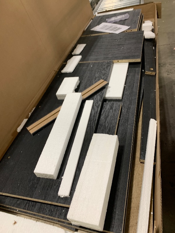 Photo 1 of Sauder Cottage Road L Shaped Desk Computer Desk with Drawers, Home Office Desk with Optional File Cabinet Storage, Cable Management, in Raven Oak Finish