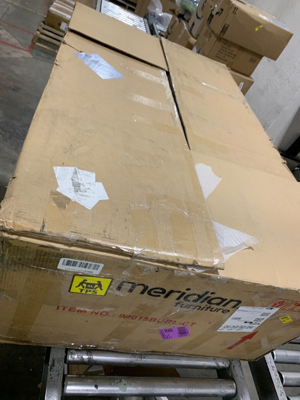 Photo 1 of Meridian Furniture 99015Burl-CT Otto Collection Mid-Century Modern Coffee Table with Ash Burl Wood Veneer, Natural Burl Finish, 52" W x 29" D x 14" H, Natural