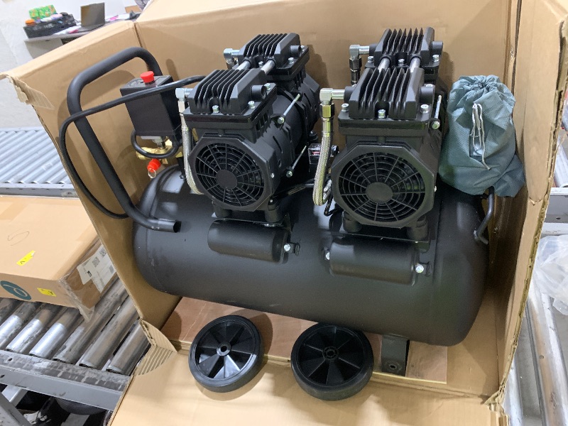 Photo 1 of MZB 13.2 Gallon Ultra Quiet Air Compressor 115PSI Steel Tanks 70dB Noise Level Oil Free Air Compressor