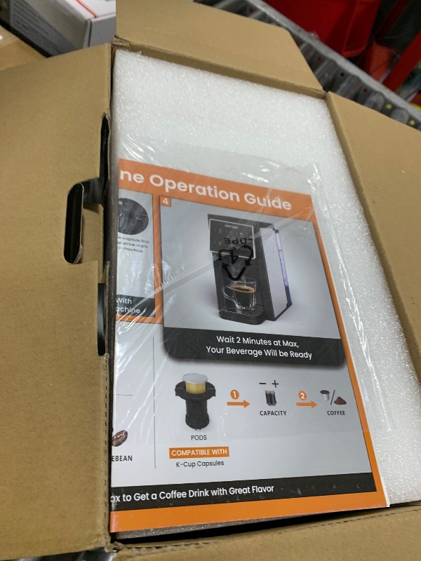 Photo 1 of AIRMSEN Grind & Brew Coffee Maker with Built-in Grinder (2026 Model) - Single-Serve, Compatible with K-Cup Pods & Ground, 1000W Fast 6-14oz Brewer, Descaling Alert, Touchscreen & 50oz Removable Tank