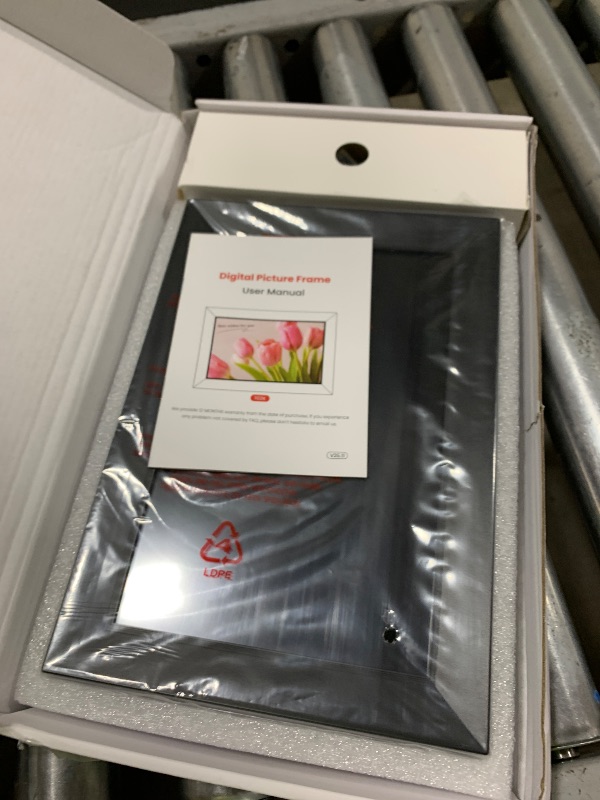 Photo 1 of Frameo 10.1 Inch WiFi Digital Picture Frame, Smart Cloud Electronic Photo Frame with HD IPS Touch Screen Slideshow 32GB Memory Auto-Rotate Wall Mount, Share Photos/Videos from Phone by Frameo App