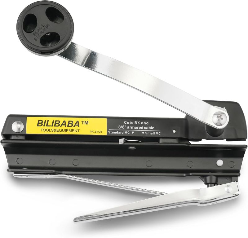 Photo 1 of 53725 Armored and BX Cable Cutter, Easy-Assembly MC Cable Cutter with Durable Blade 2.0, Cuts 3/16" to 1/2" Armored Cable-BX-AC-MC-Greenfield, With Blades Storage