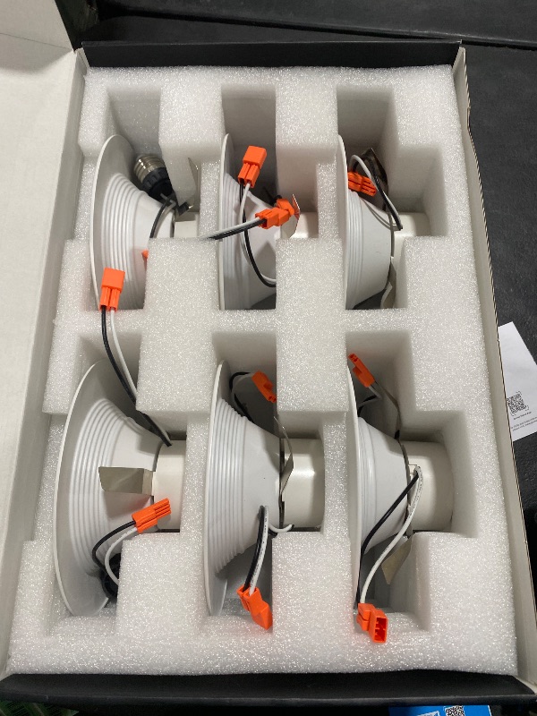 Photo 1 of DO NOT WORK*******Govee Smart Retrofit Recessed Lighting 6 Inch, Wi-Fi Bluetooth Direct Connect RGBWW Retrofit Can Lights, 65 Scene Modes, Works with Alexa & Google Assistant, 1000 Lumens, 6 Pack