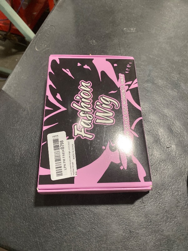 Photo 1 of Starmo Brown Highlights Short Wavy Bob Glueless Synthetic Fiber Lace Front Wigs for Women Pre Cut for Beginners Natural Hairline 14 Inch