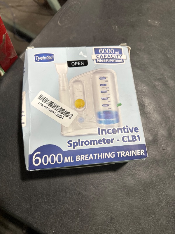 Photo 1 of Incentive Spirometer Adult, Lung Exerciser Device, Breathing Trainer - 6000ML Inhale Volume Measurement, Equipped with Ball Flow Rate Indicator & Scale Indicator