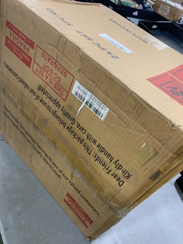 Photo 1 of AmorArc Ceramic Dinnerware Sets,Handmade Reactive Glaze Stoneware Plates and Bowls Sets,Highly Scratch Resistant | Dishwasher & Microwave Safe Dishes Set,Service for 8 (24pc)