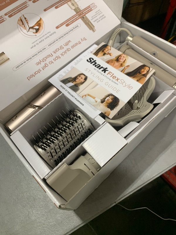 Photo 1 of Shark FlexStyle Air Styling & Drying System, Powerful Hair Blow Dryer & Multi-Styler with Auto-Wrap Curlers, Curl-Defining Diffuser, Oval Brush, & Concentrator Attachment, Stone, HD435