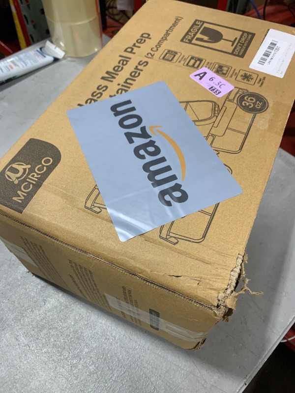 Photo 1 of [5-Pack,36 Oz]Glass Meal Prep Containers 2 Compartments Portion Control with Upgraded Snap Locking Lids Glass Food Storage Containers, Microwave, Oven, Freezer and Dishwasher (4.5 Cups, White)