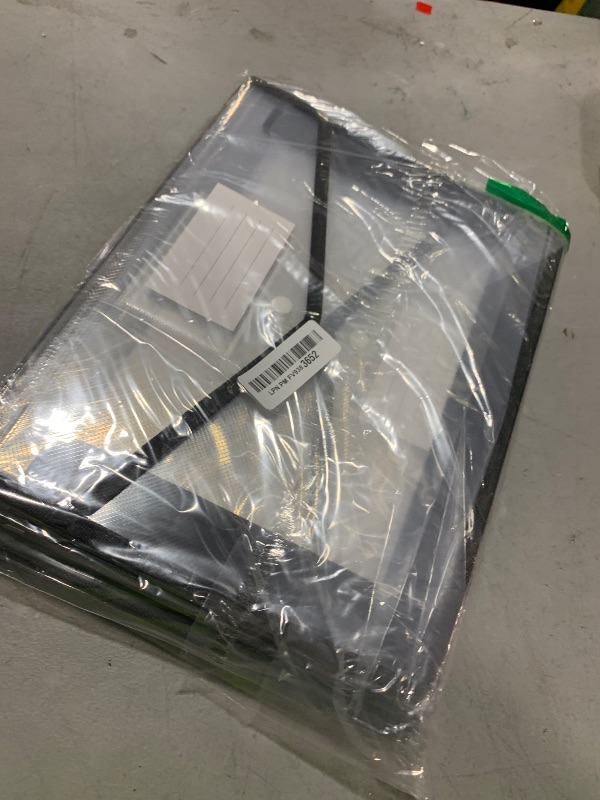 Photo 1 of 10 Pieces Plastic File Folders Envelope Expanding File Wallet Organizer Documents Folder with Snap Closure and Pocket, A4 Size Waterproof Transparent Pouch(Black,Horizontal)