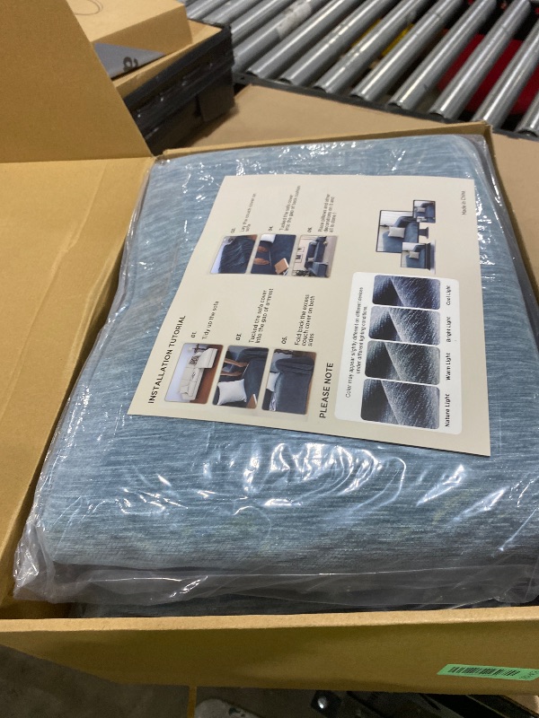 Photo 1 of Houmiggle Sectional Couch Covers, 2 Pieces Washable L Shaped Couch Covers Sofa Blanket for Dogs Pet Friendly Sectional Sofa Slipcovers Furniture Covers,71"x118"+91"x134",(XXX-Large,Dusty Blue)
