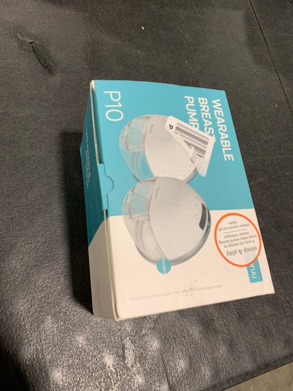 Photo 1 of Paruu P10 Hands-Free Breast Pump Wearable, 338mmHg Strong Suction, Low Noise, 4 Modes & 9 Levels, Electric Breast Pump Portable, Smart Display, 19/21/24/28mm Insert/Flange, 2 Pack (White)