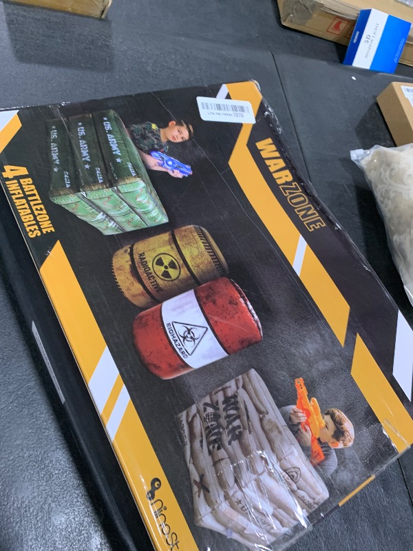 Photo 1 of NINOSTAR Premium Package 4 Combat Battlefield Inflatables, Compatible with Nerf, Laser tag, Water Gun for Boys Birthday Party Activities and Decoration