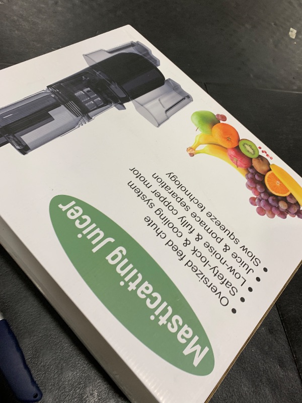 Photo 1 of Cold Press Juicer, Juicer Machines with 5.3" Wide Feed Chute, Slow Masticating Juicer for High Yield with Whole Fruits and Vegetables (Black)