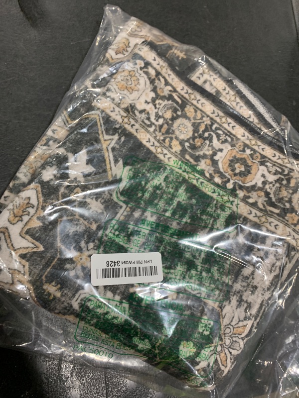 Photo 1 of RUUGME Washable 3x3 Square Rug - 3x3 Throw Rugs for Living Room Stain Resistant Carpet Ultra Soft Rugs for Married Woman in Bedroom Kitchen with Non Slip Backing Home Decor 3x3 Black