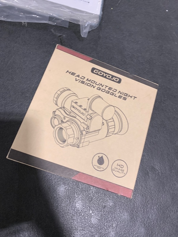 Photo 1 of GOYOJO Night Vision Goggles Helmet-Mounted Monocular | 1080P HD NVG with 3X Zoom & Adjustable Infrared | IP66 Waterproof for Hunting, Surveillance, Camping | Built-in Compass (100% Darkness)