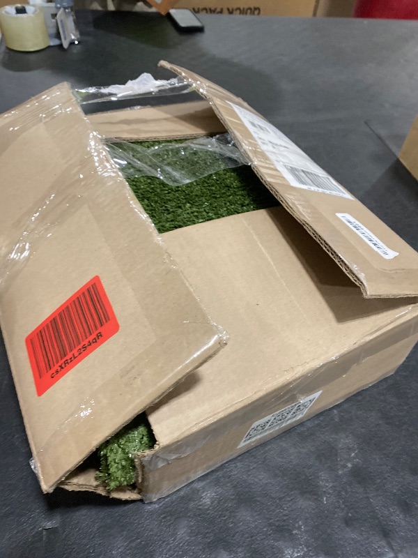 Photo 1 of XLX TURF Artificial Grass Outdoor Runner Rug - 3FT x 10FT Fake Grass Carpet Low Pile Turf for Balcony Dogs Kids Playground - Pets Friendly