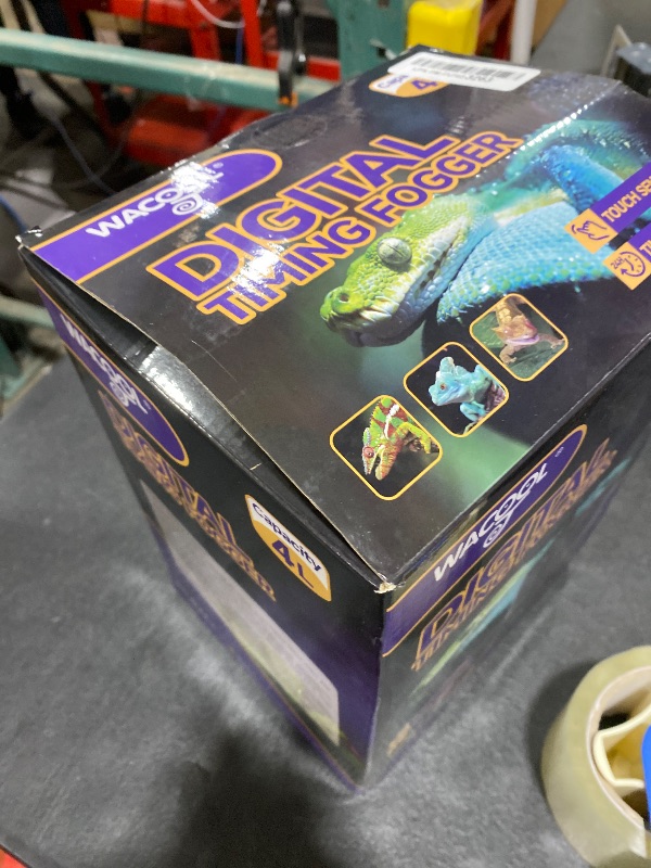 Photo 1 of WACOOL Upgraded Digital Timing Reptile Fogger, 4L No Leak Reptile Humidifier with 2 Hose, Top Filling Automatic Terrarium Humidifier Fogger for Reptile Use