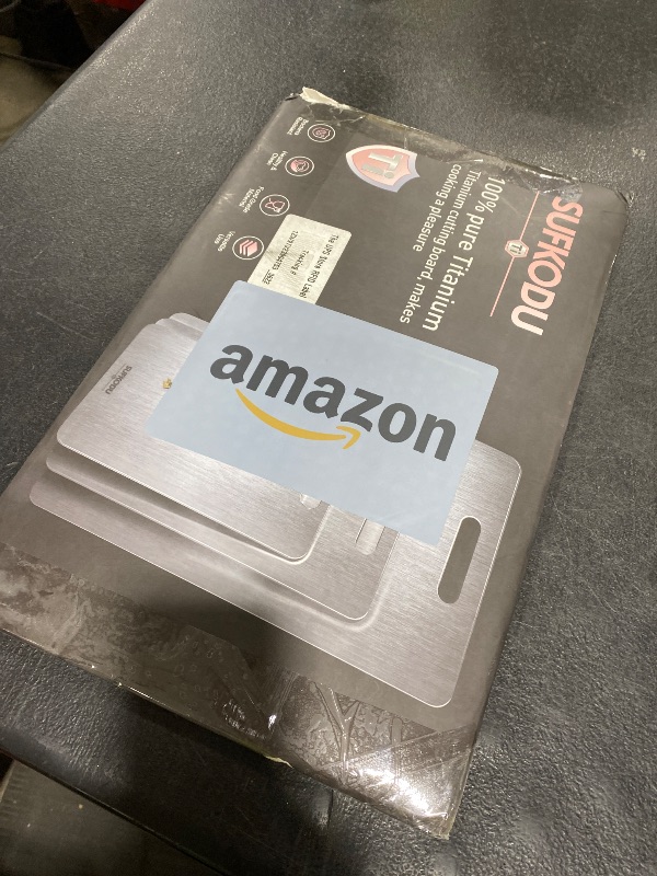 Photo 1 of Titanium Cutting Board Set of 3, Titanium Cutting Boards for Kitchen, 100% Double-Sided Titanium Cutting Boards, Separate Raw and Cooked Food Areas, Non-Toxic, Dishwasher Safe (S+ M + L)