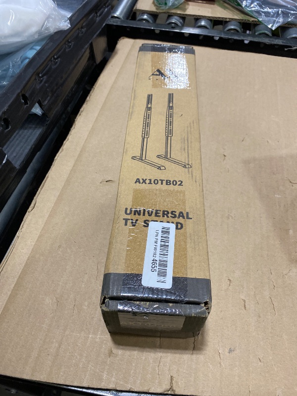 Photo 1 of AX WABER Universal TV Stand, Table Top TV Stand Base Wobble-Free Replacement for Most 24 to 80 Inch LCD LED TVs, 7 Height Adjustable TV Legs Hold up to 150lbs, Max VESA 800x500mm, Black AX10TB02