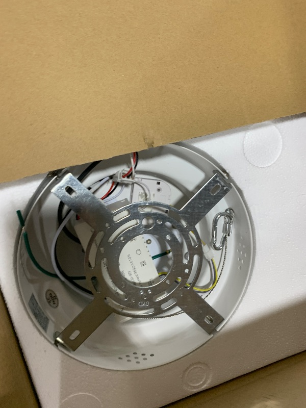 Photo 1 of ZMISHIBO Ceiling Fans with Lights and Remote, 19.7'' Low Profile Ceiling Fan, 3000-6000K Dimmable Modern Flush Mount LED Fan Light, 6 Wind Speeds, White Fandelier Ceiling Fans for Bedroom