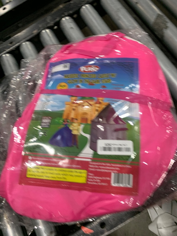 Photo 1 of Playz Princess Castle Pop Up Tent & Dress Up Set – Kids Pink Playhouse Tent for Girls with Glow in The Dark Stars, Foldable Indoor Outdoor Toddler or Baby Girl Tent with Carrying Case