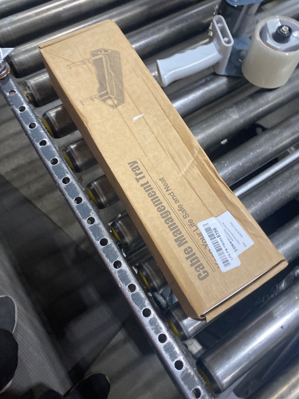 Photo 1 of [Upgraded] Under Desk Cable Management Large, Cinati 16" Cable Management Box for Table Thickness up to 3", Wire Cord Organizer with Clamp No Drill, No Damage to Desk (White)