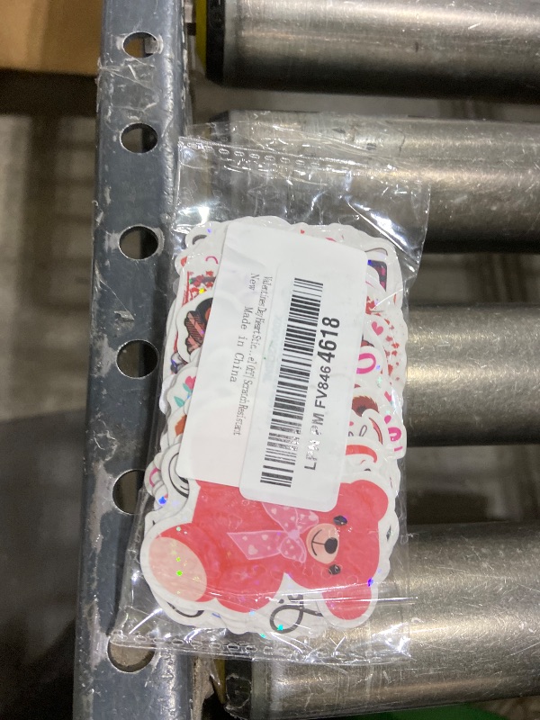 Photo 1 of 100Pcs Holographic Valentines Stickers, Heart Valentine's Stickers Bulk for Valentines Day Gifts for Classroom School Exchange,Thickened Backing Vinyl Decals, Party Favors