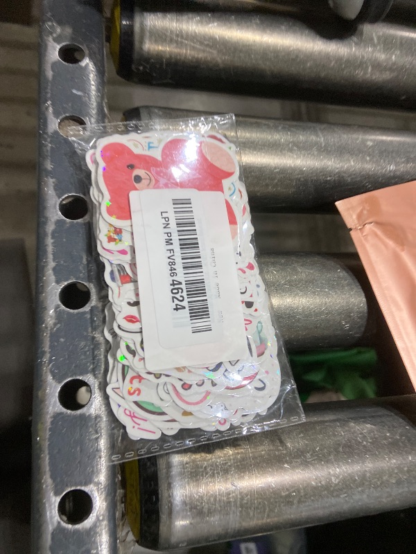 Photo 1 of 100Pcs Holographic Valentines Stickers, Heart Valentine's Stickers Bulk for Valentines Day Gifts for Classroom School Exchange,Thickened Backing Vinyl Decals, Party Favors