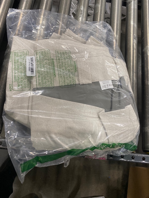 Photo 1 of 100% Blackout Curtains 84 Inch Length 2 Panels Set Neutral Boho Linen Farmhouse for Bedroom Windows Living Room Darkening Thermal Insulated Drapes Natural Cream Ivory 7ft Long Back Tab Pleated Pocket