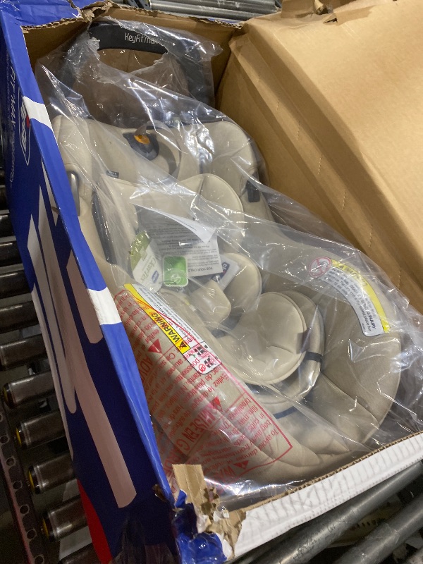 Photo 1 of Chicco KeyFit Max Zip ClearTex Infant Car Seat and Base, Rear-Facing Seat for Infants 4-30 lbs., Infant Head and Body Support, Compatible with Chicco Strollers, Baby Travel Gear | Sierra/Beige