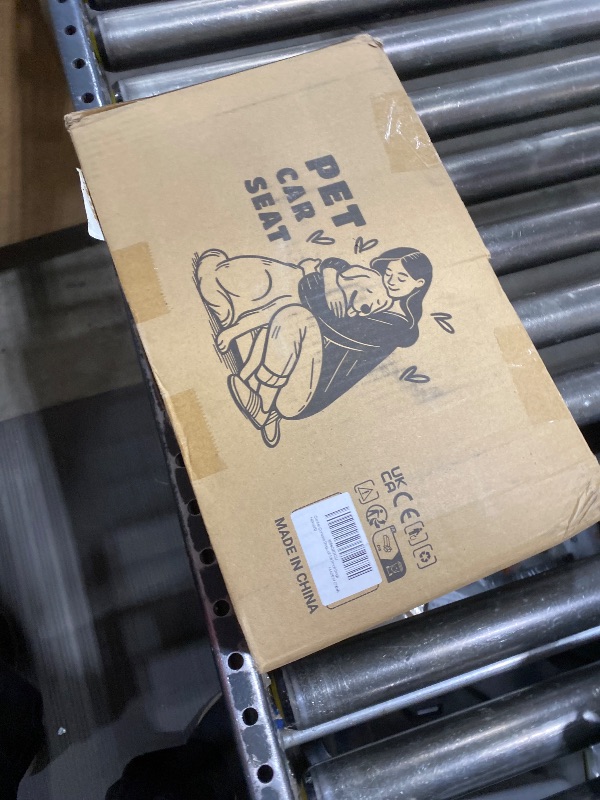 Photo 1 of Upgraded Zipper Center Console Dog Car Seat for Small Dogs, Pet Booster Seat with Safety Hook & Adjustable Strap,Washable Center Console Car Bed with Storage Pocket for Pets up to 15lbs