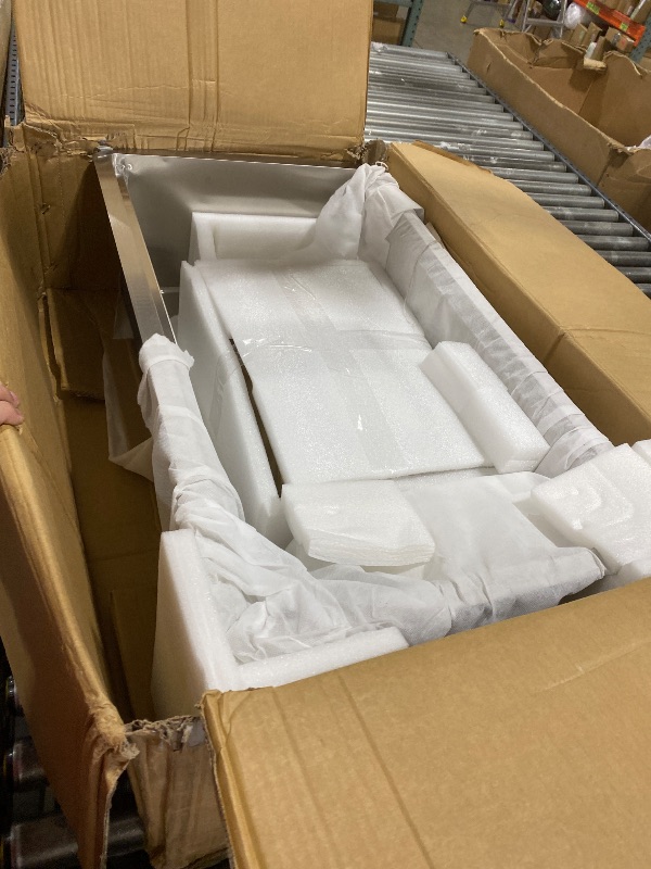 Photo 1 of Sarlai 33 Inch Undermount Kitchen Sink - 33 x19 Kitchen Sink Undermount Single Bowl Stainless Steel 16 Gauge Under Counter Sink With Accessories Round Corners