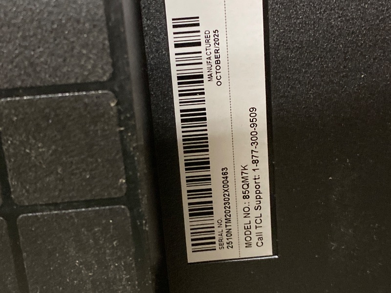 Photo 1 of TCL 85 Inch Class QM7K Series | Mini LED QLED 4K HDR | 85QM7K, 2025 Model | 120HZ-144HZ Anti Reflective Screen Smart Google TV Dolby Atmos Onkyo Audio | Voice Remote Alexa Gaming Streaming Television