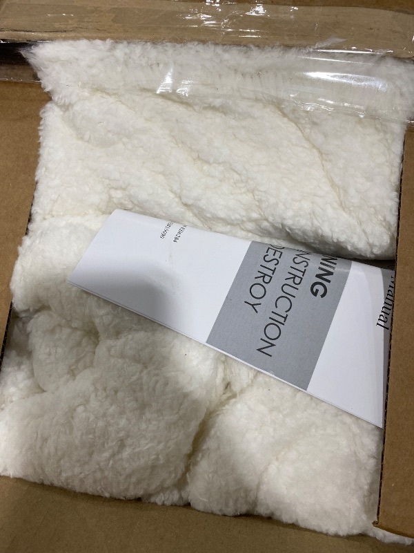 Photo 1 of Heated Blanket Electric King Size, Machine Washable Plush Heated Blanket with Dual Control 5 Heating Levels & 10 Hours Auto Off, Fast Heating & Overheat Protection, 100" x 90", White