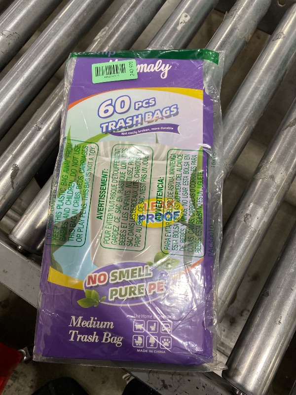 Photo 1 of 10 Gallon 60pcs Medium Clear Trash Bags Strong Clear Garbage Bags, Bathroom Trash Can Bin Liners, Plastic Bags for Office Home Kitchen, Waste Basket Liner, Fit 30 Liter, 10 Gal(10G60-Clear)